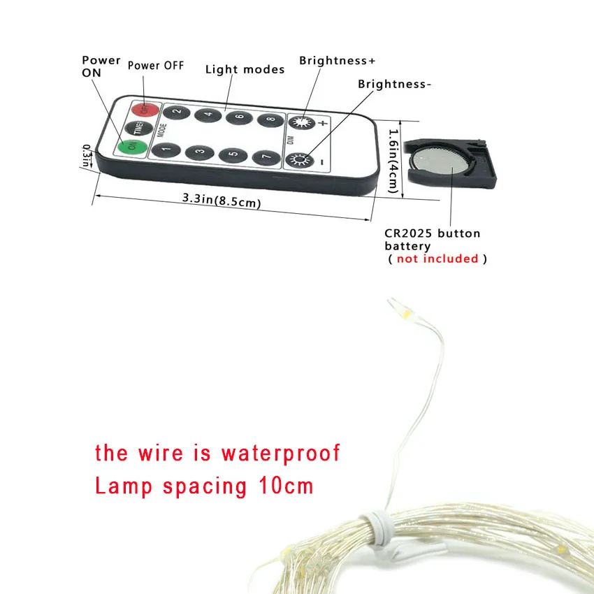 USB 5V 8 Modes Remote control 100LED 50LED SMD Sliver Light Waterproof String Fairy Lamp For Party Wedding Holiday LED Dec | Лампы и
