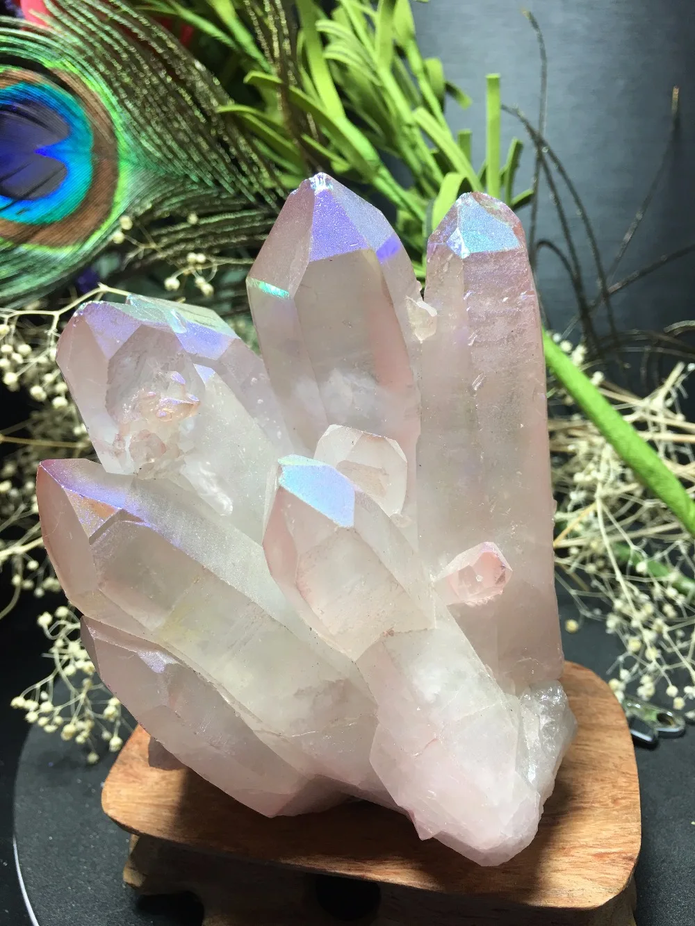 PRETTY Aura кварцевый кристалл висмута титана кремния скопления образцов | Дом и сад