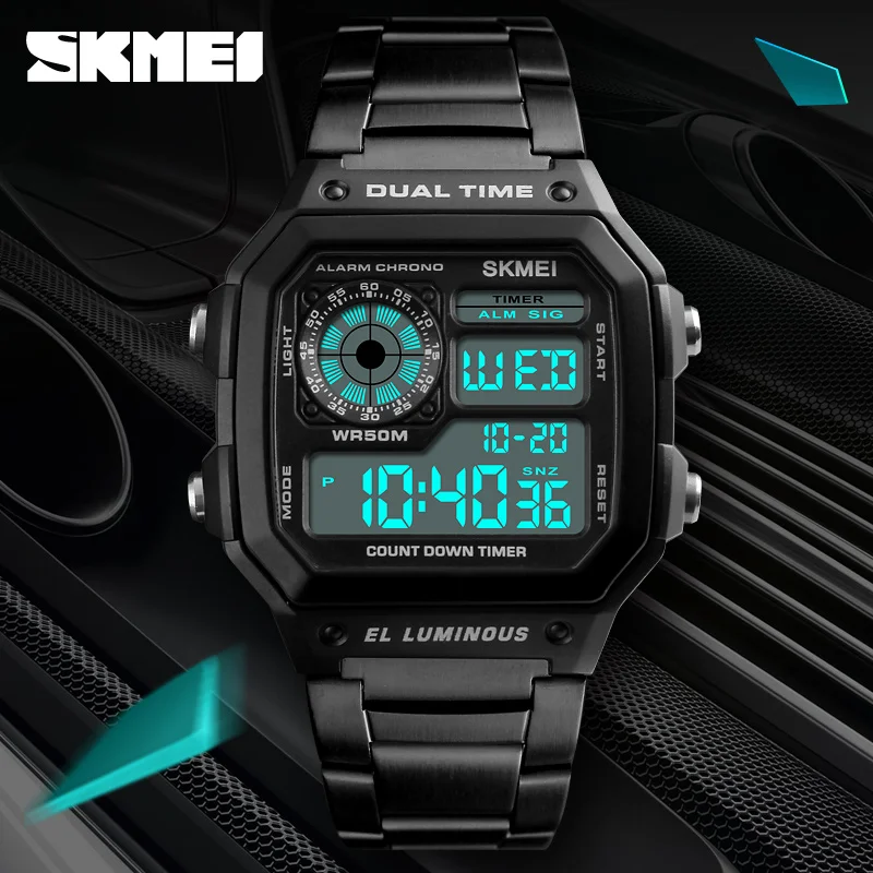 SKMei Топ Роскошные модные часы в спортивном стиле деловом мужские
