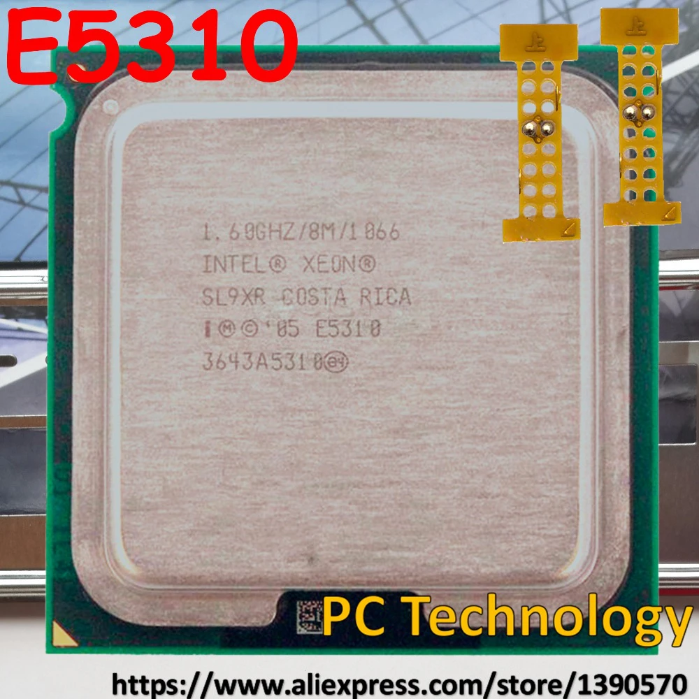 Оригинальный процессор Intel Xeon E5310 1 6 ГГц/8 Мб/1066/LGA775/четырехъядерный/ЦП Бесплатная