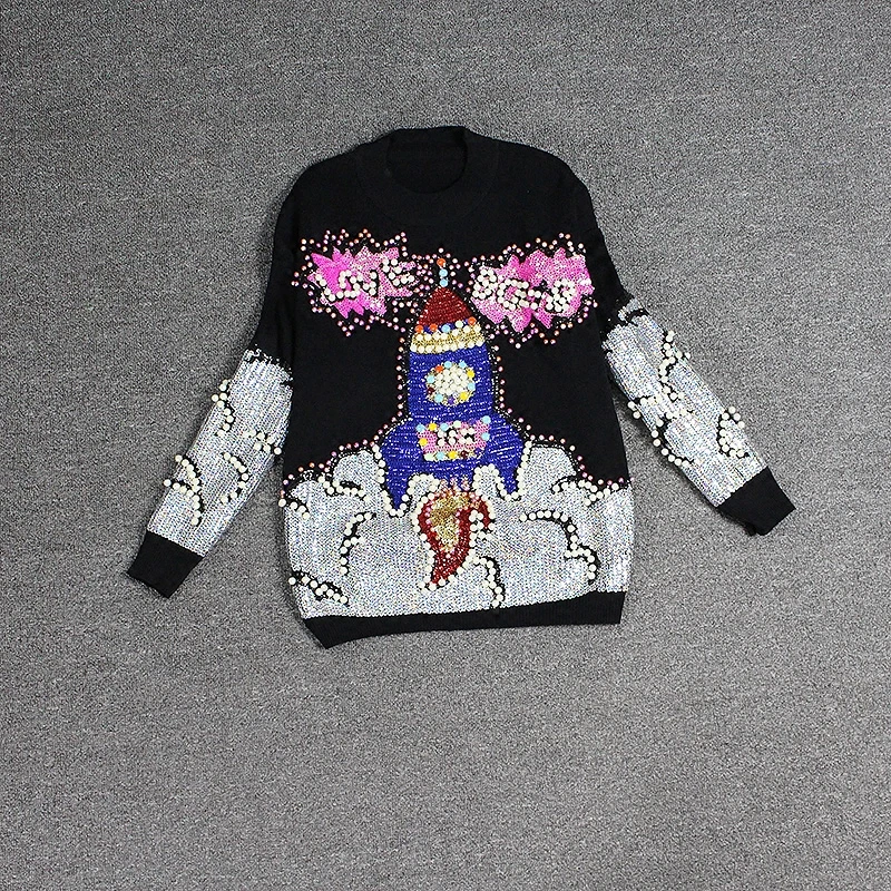 2019 женский спортивный костюм вышитый пуловер с длинными рукавами свитер + штаны