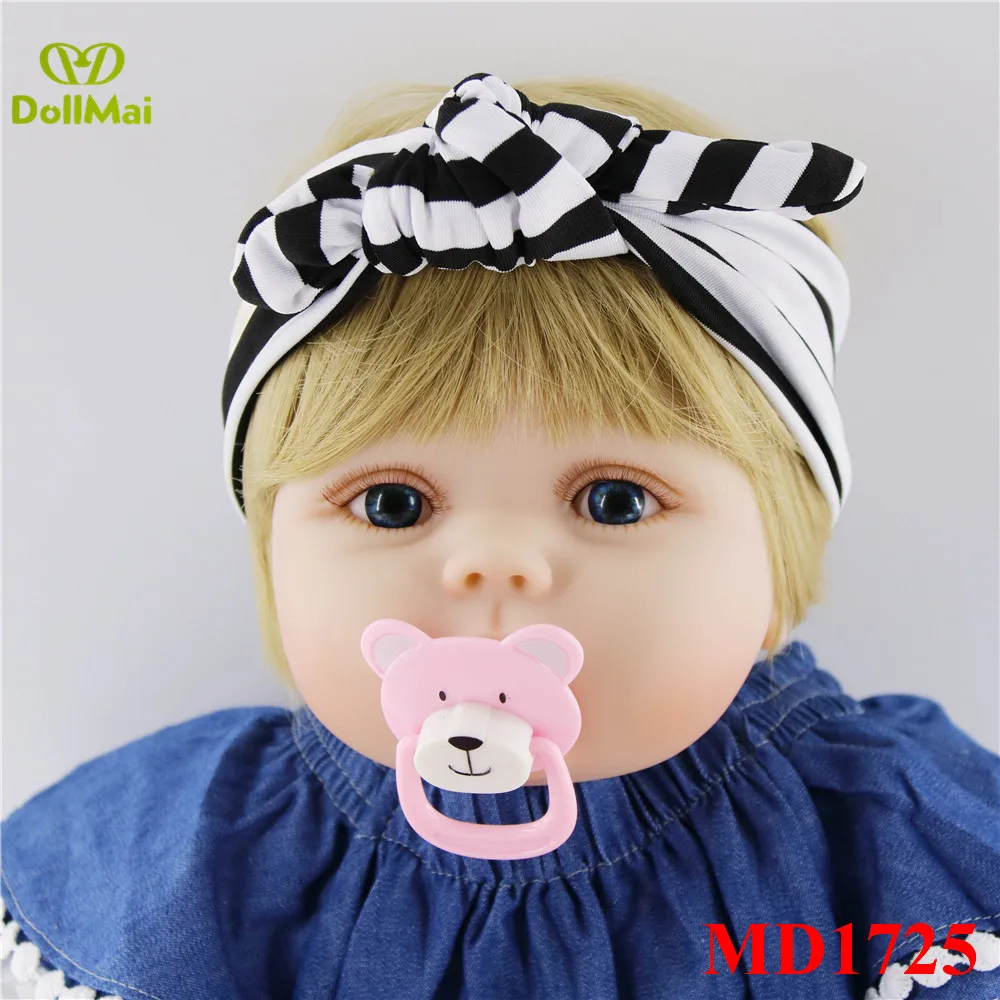 Кукла новорожденная силиконовая со светлыми волосами 57 см | Игрушки и хобби