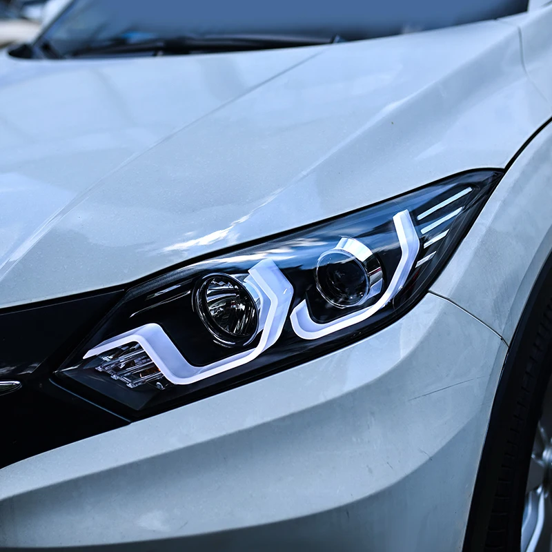 Для HONDA HRV HR-V Vezel светодиодная фара Bi-Xenon линза проектора 2015 2016 2017 2018 год передние