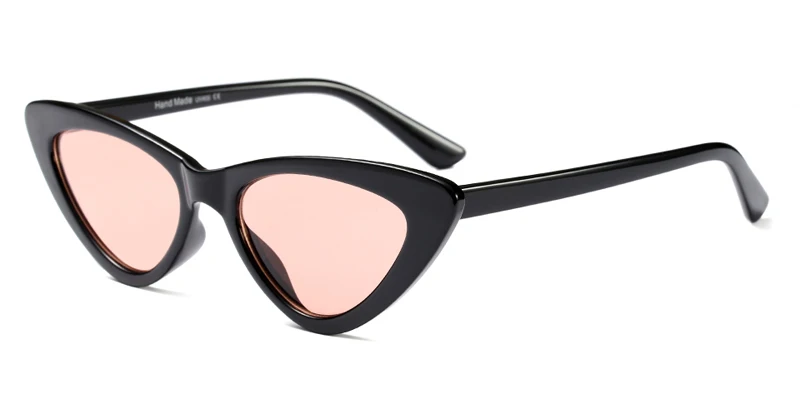 black with pink Kachawoo милые сексуальные ретро солнцезащитные очки кошачий глаз женские красные белые черные солнцезащитные очки для женщин подарок uv400 - Цвет линз: black with pink