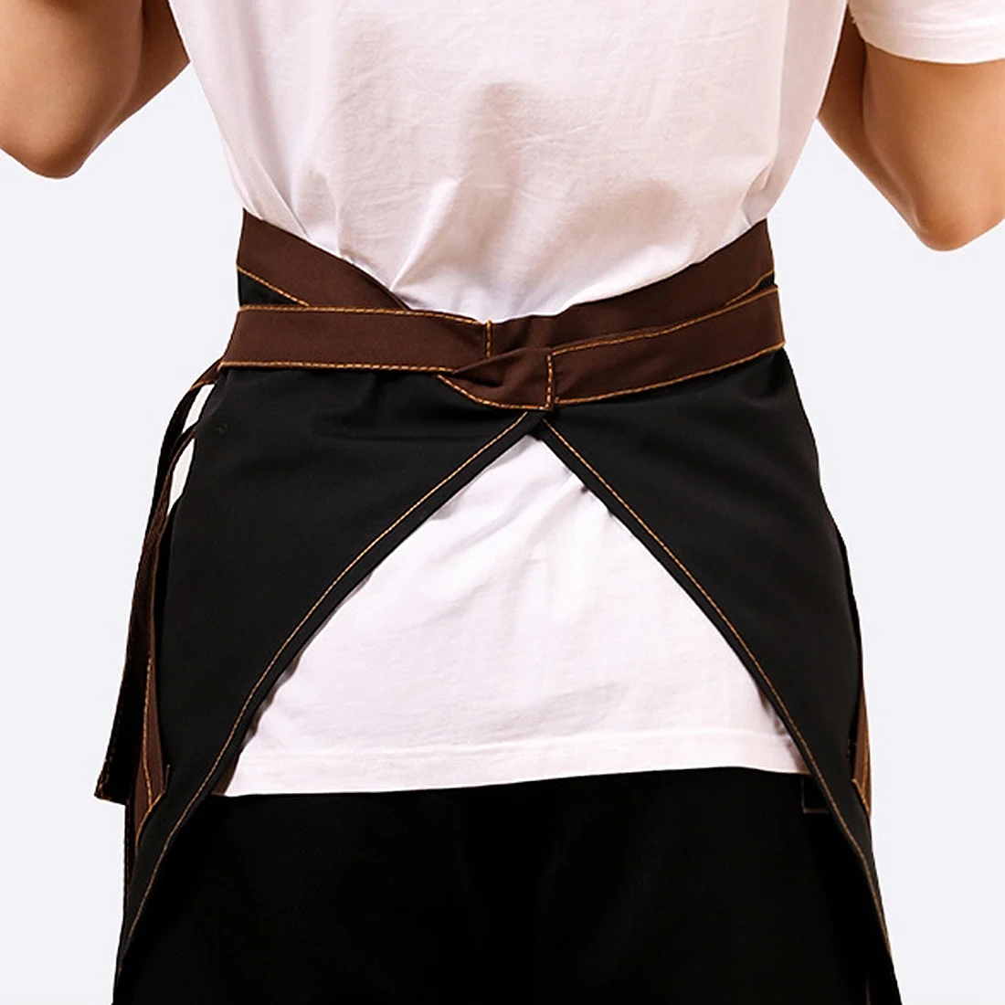 Kitchen Cooking Aprons Food Service Waiter Half Aprons with Pockets Workwear Chef Kitchen Apron Coffee Shop Uniforms