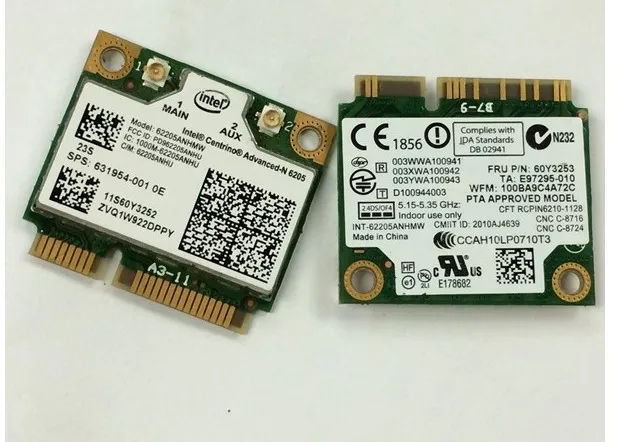 SSEA оптовая продажа Новая беспроводная карта для IBM HP intel Centrino advanced N 6205 6205AGN half mini PCI