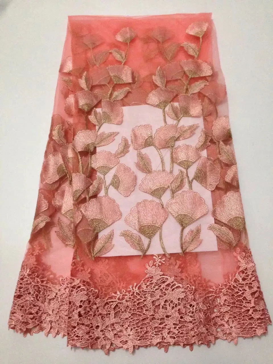 High quality nigerian wedding african lace fabric/ guipure cord fabric for party blue Net Lace Material | Дом и сад
