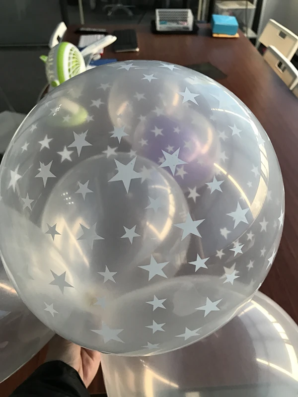 10 шт./лот 12 дюймовые прозрачные звезды Romatic жемчужные латексные воздушные шары