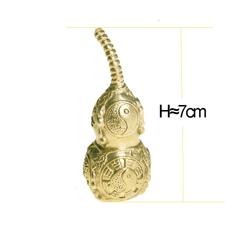 Китайский Fengshui Ву Лу Hu Lu miniaturas медный амулет в форме тыквы медное антикварное