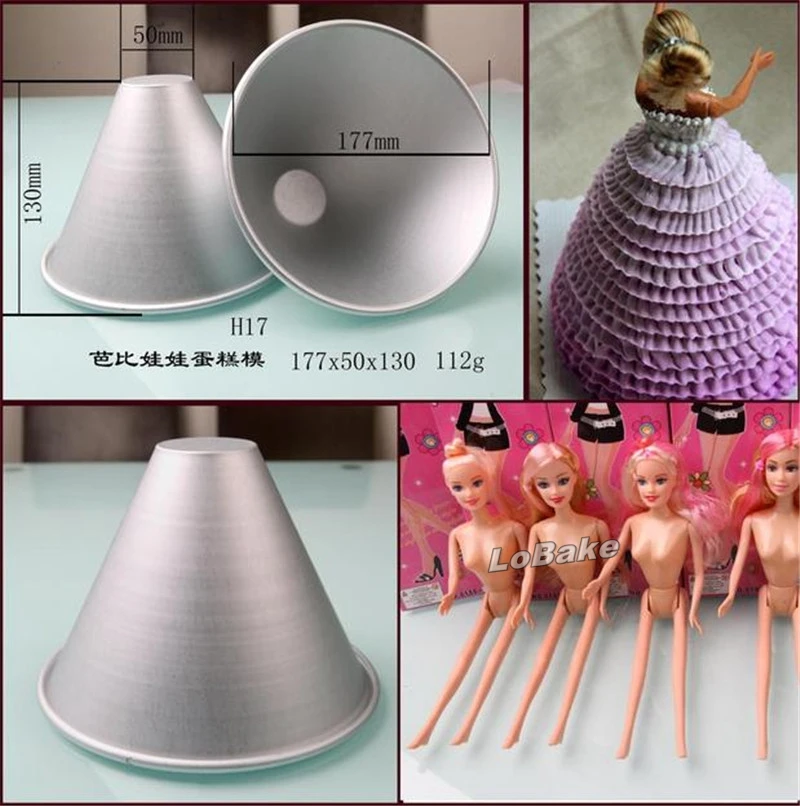 Принцесса Кукла девочка юбка форма для торта алюминиевая металлическая
