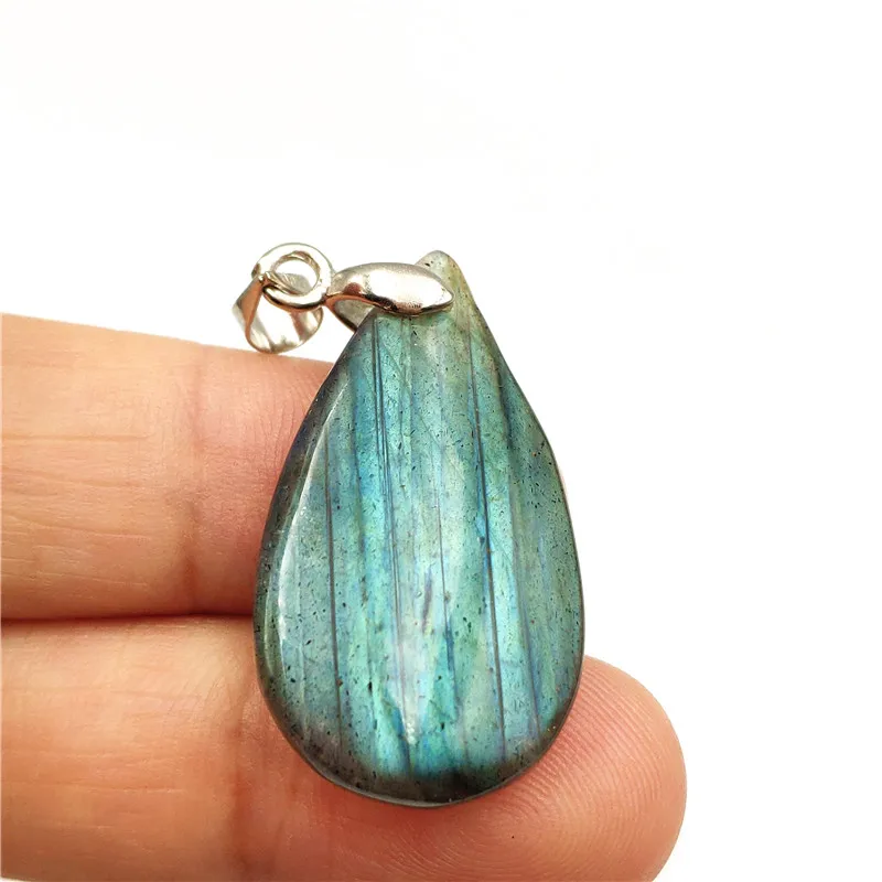 Подвеска из натурального Лабрадорита для женщин и мужчин лунный камень