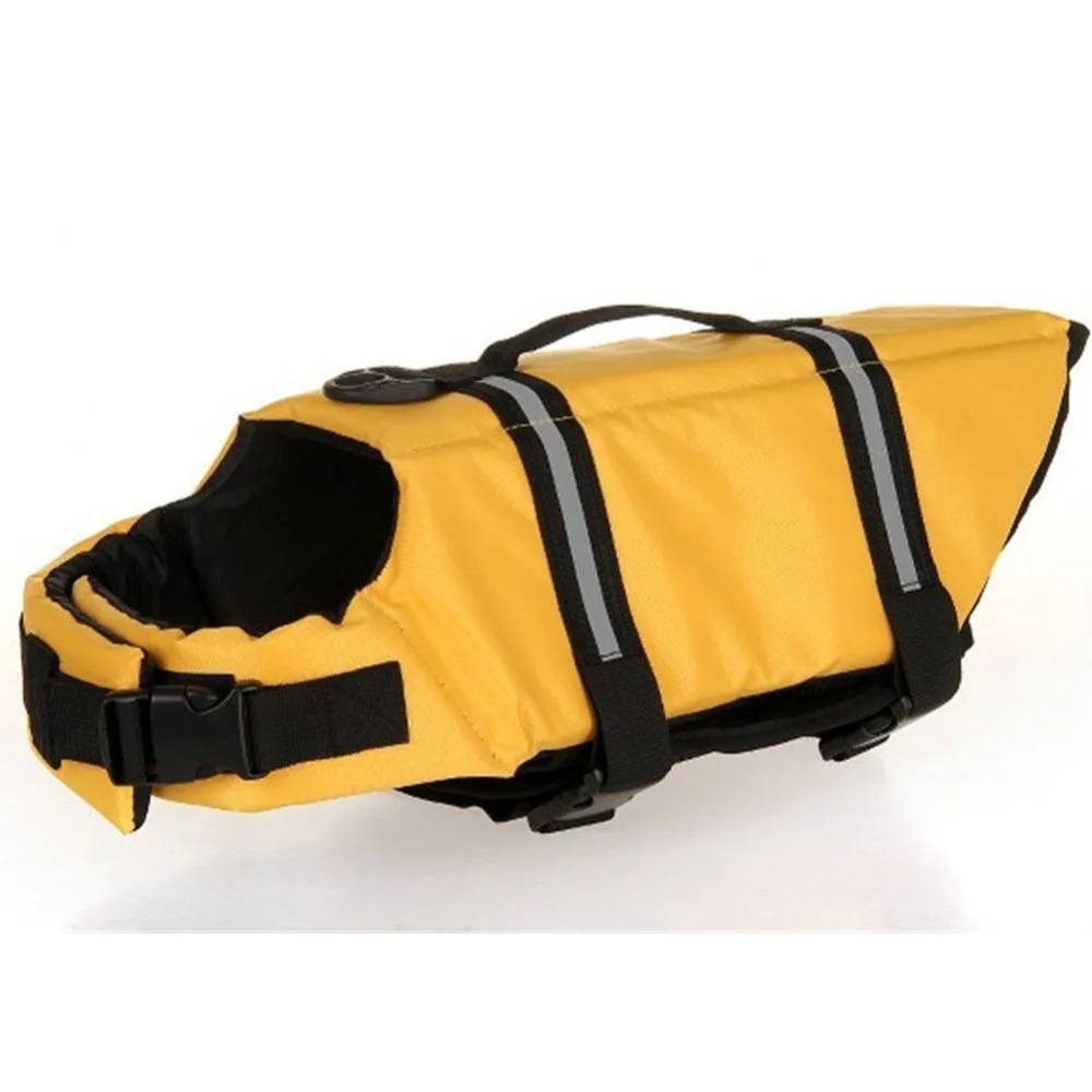 

Solid Color Pet Dog Save Life Jacket Safety Clothes Life Vest Outward Saver Pet Dog Swimming Preserver Large Dog Clothes Swimwer