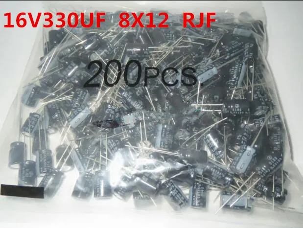 

10pcs/lot 16V330UF 8X12 RJF 105 degrees ELNA electrolytic capacitors imported High Frequency Low Resistance Long Lifetime