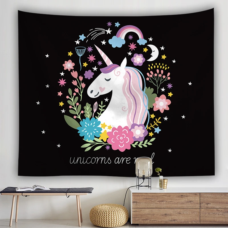 Скандинавский 3D единорог ковры Мультяшные животные для спальни детей игровой