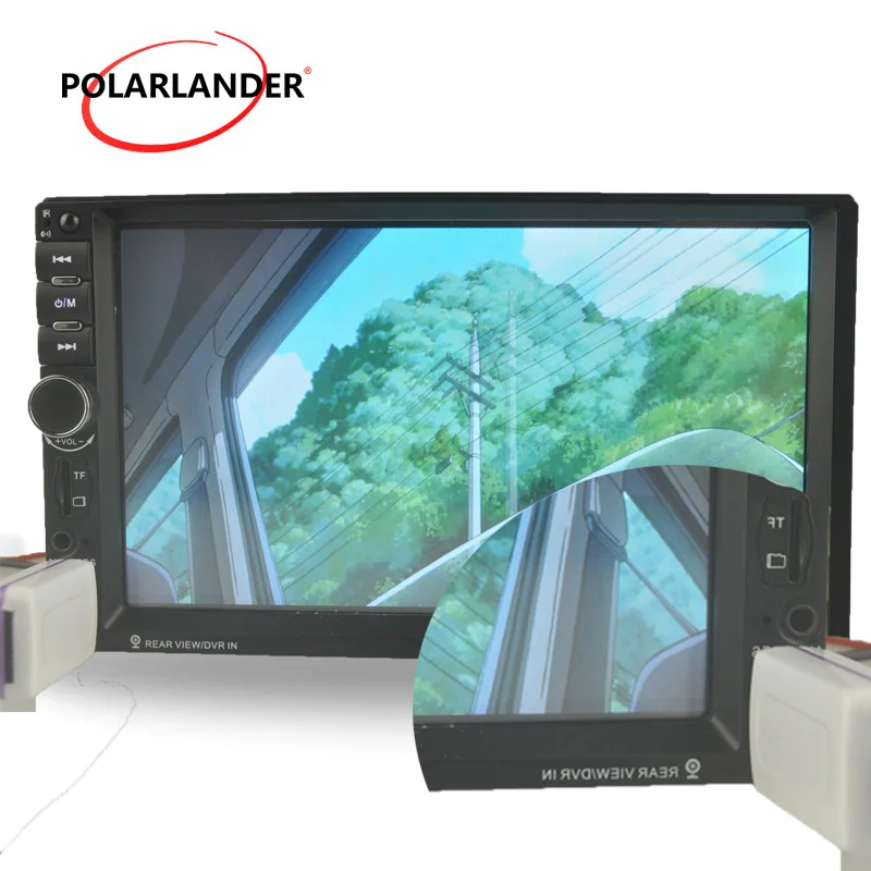 Автомобильное радио с сенсорным экраном 7 дюймов 2 Din bluetooth 10 языков поддержка DVR