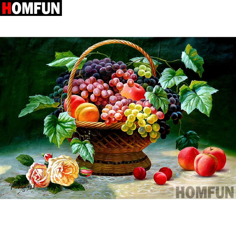 Алмазная 5D картина HOMFUN A01730 сделай сам полноразмерная/круглая вышивка крестиком