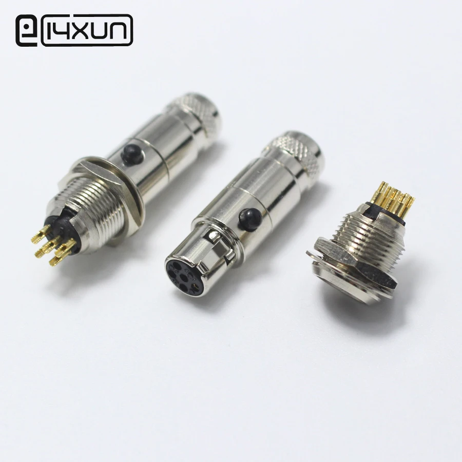 1 компл. Mini XLR 5-контактный штекер + гнездовой разъем 5 P Аудио Микрофон монтаж шасси