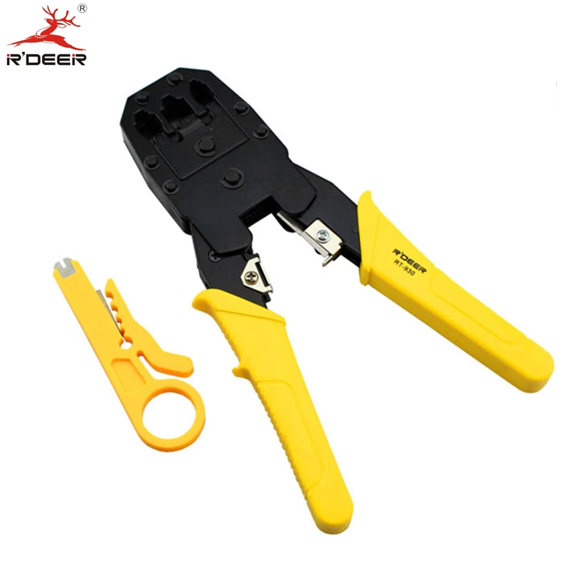 

Network Wire Stripper Pliers 3-Purpose Durable Stripping Blades Cable Clamp Crimping Tool Multi Tools
