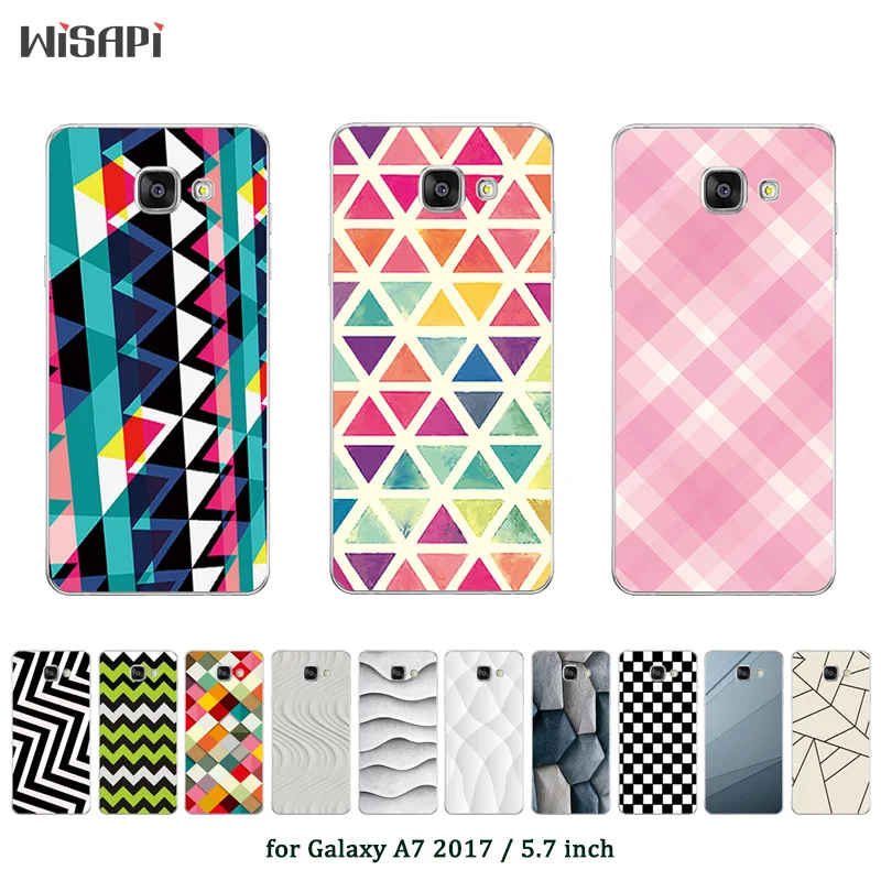 Чехол для Samsung Galaxy A7 2017 A720F мягкий силиконовый чехол квадратный с рисунком SM (7) A720