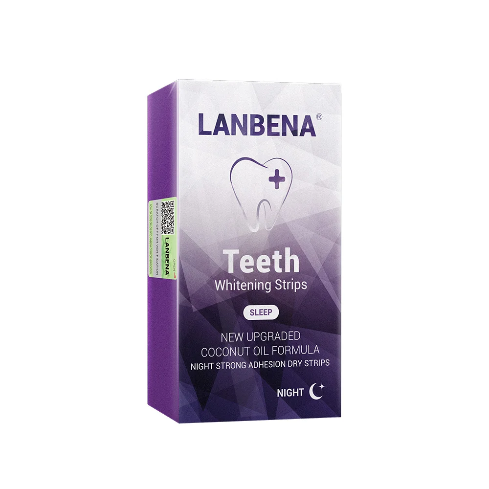 Sleep LANBENA отбеливающие полоски для зубов Гигиена полости рта виниры для зубов белые полоски удаляют налет пятна для отбеливания зубов Стоматологические Инструменты 7 пар - Цвет: Sleep