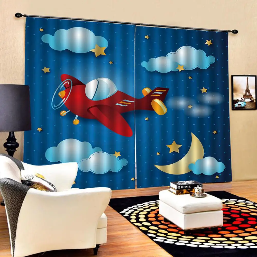 

Luxury Blackout 3D Window Curtains For Living Room Bedroom cartoon curtains for children room 3d curtains