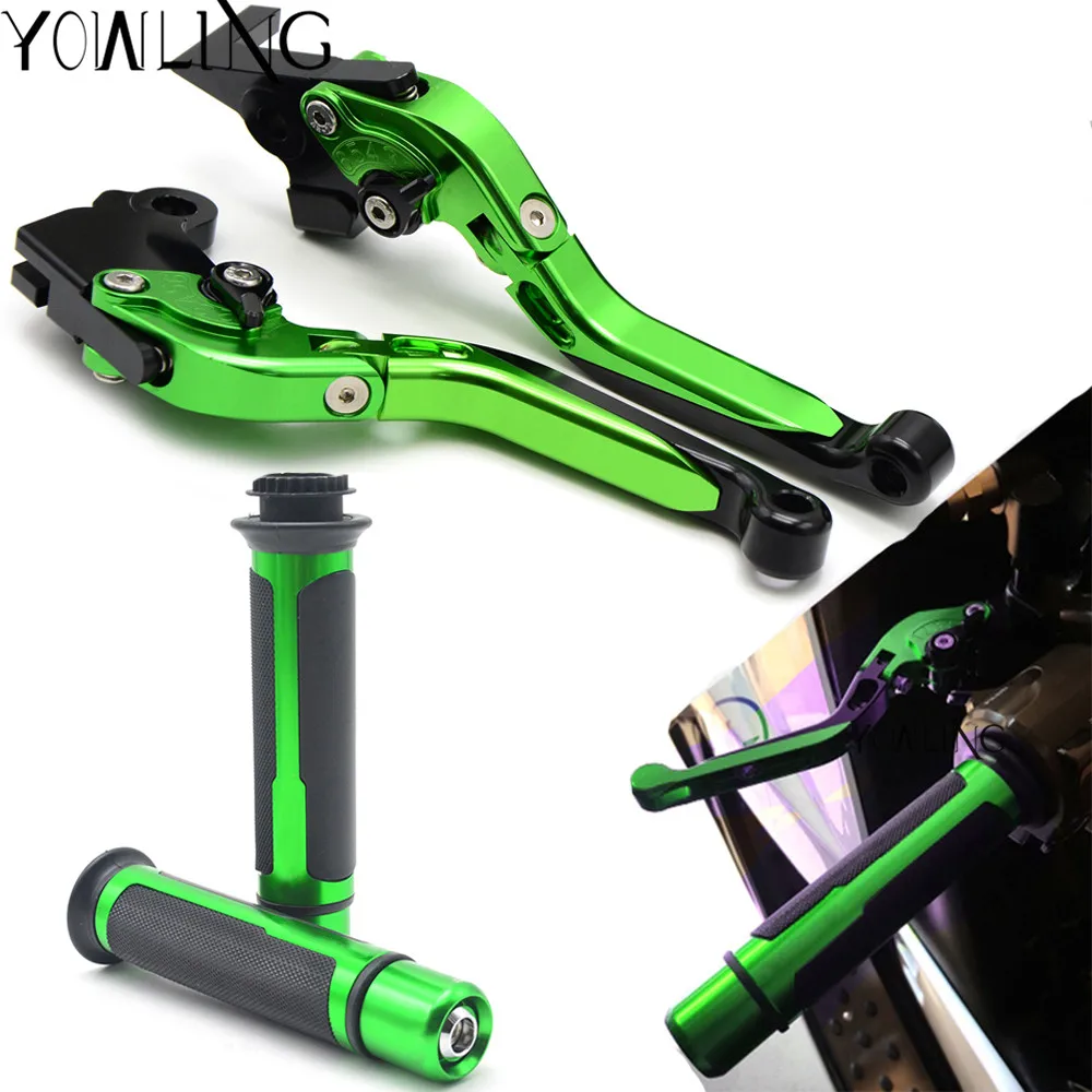 

Motorcycle Folding Extendable Adjuster Brake Clutch Levers for Kawasaki Z900 ER6-F NINJA 650R 2017 2018 Handlebar Hand Grips
