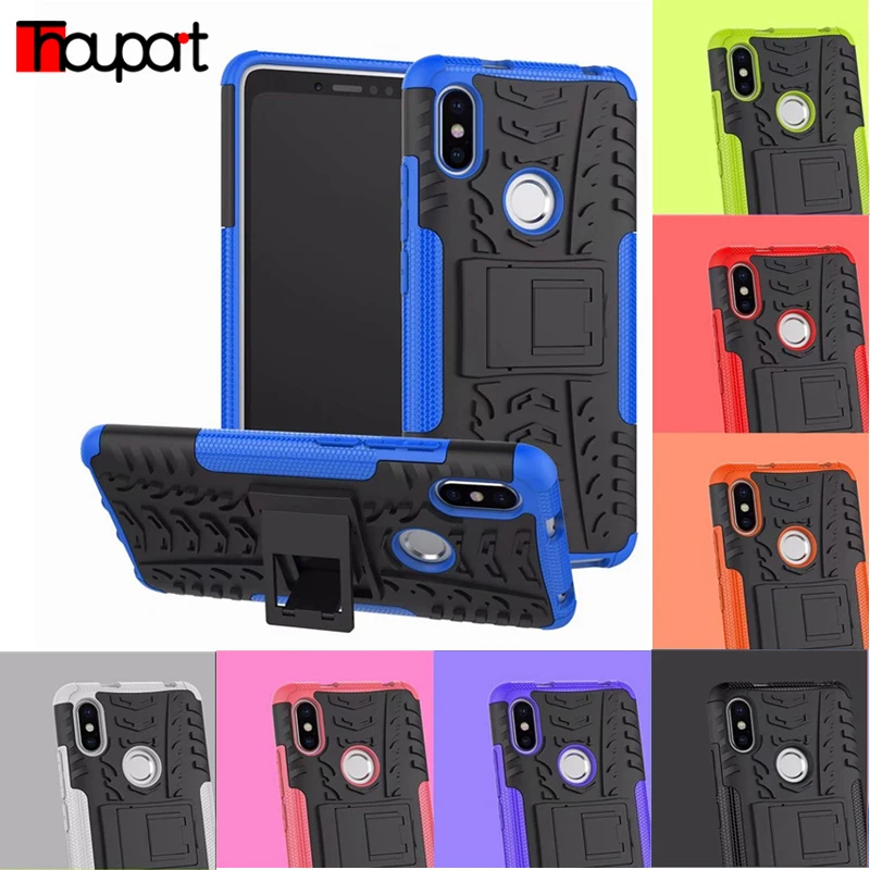 Thouport Stand Case For Xiaomi Redmi Note 7 Pro 7A Note7 ShockProof Hard Cases Silicone +PC Cover 6 Hybrid | Мобильные телефоны и