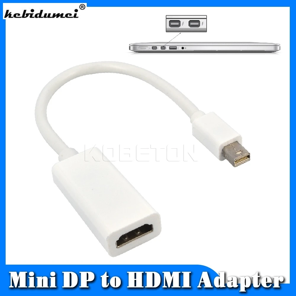 Новый порт дисплея для Thunderbolt Mini DP к HDMI совместимый адаптер кабель Apple Mac Macbook Pro Air