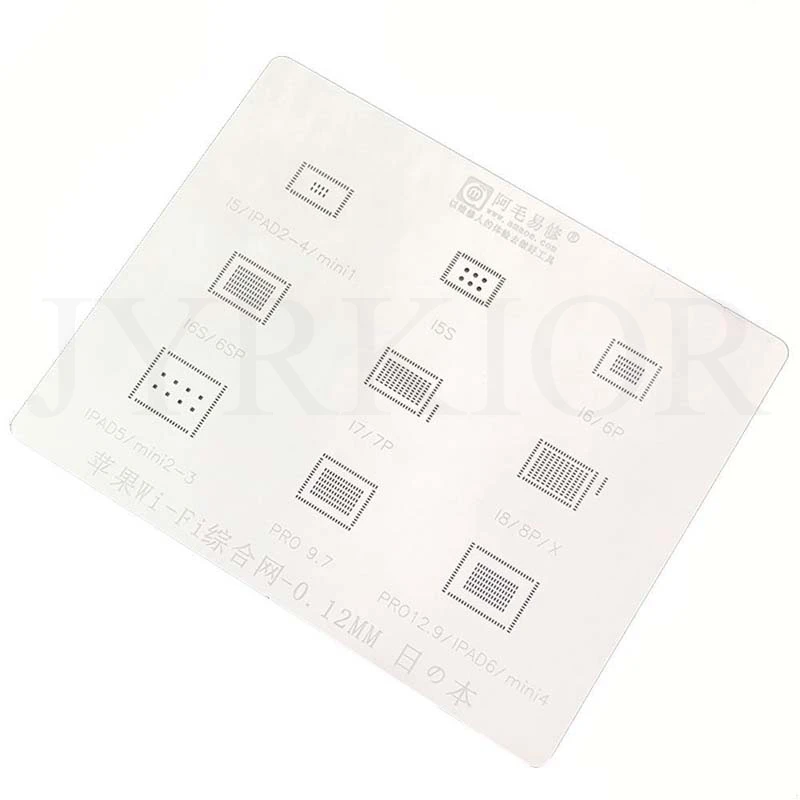 Jyrkior wifi IC BGA трафарет шаблон для iPad mini 2 3 4 Air 1 2 3 Pro 9,7 10,5 iPhone 5 6 6Plus 6s Plus 8 8 Plus x