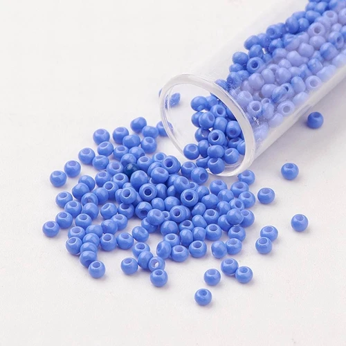 CornflowerBlue 50 г 2,3x1,5 мм FGB бисер 13/0, непрозрачный стеклянный бисер, маленькие бусины для рукоделия, класс А, круглое лососевое отверстие: 1 мм - Цвет: CornflowerBlue