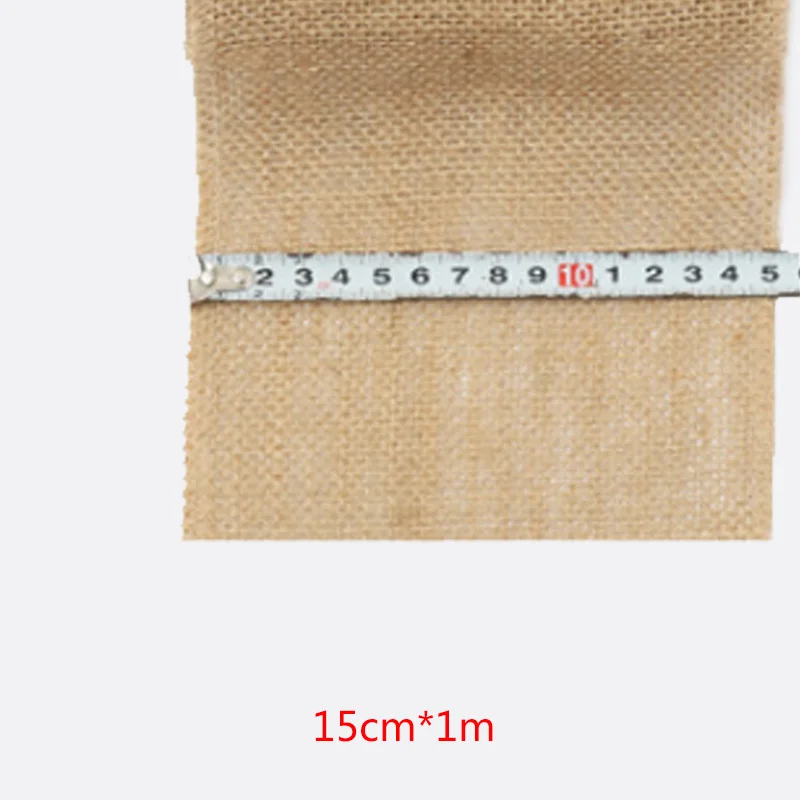 15cm Горячая 1 м/рулон лента из джута, мешковины из натуральной пеньковой ленты DIY мешок материал Свадебная вечеринка ремесла декоративный подарок Warrping - Цвет: 15cm