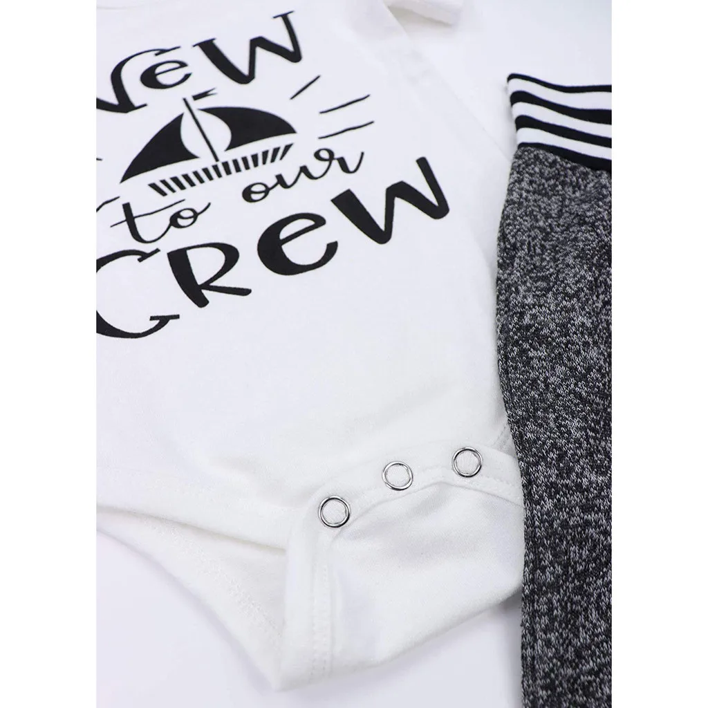 Rainbow baby clothes set Newborn Baby Girls Boys letter Romper Jumpsuit Bodysuit +cute cloud print Pants Hat 3pcs autumn | Детская