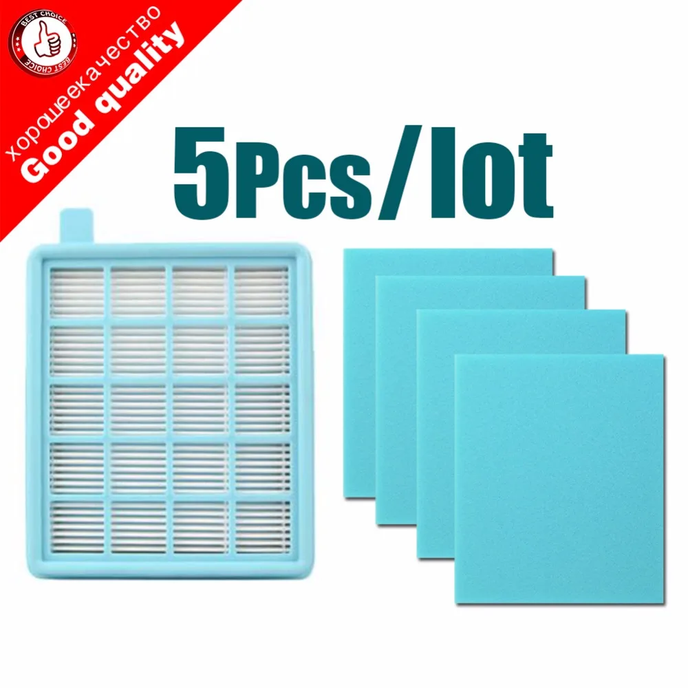 Сетчатый HEPA фильтр для пылесоса Philips 5 шт./партия FC8470 FC8471 FC8472 FC8473 FC8474 FC8476 FC8477|hepa