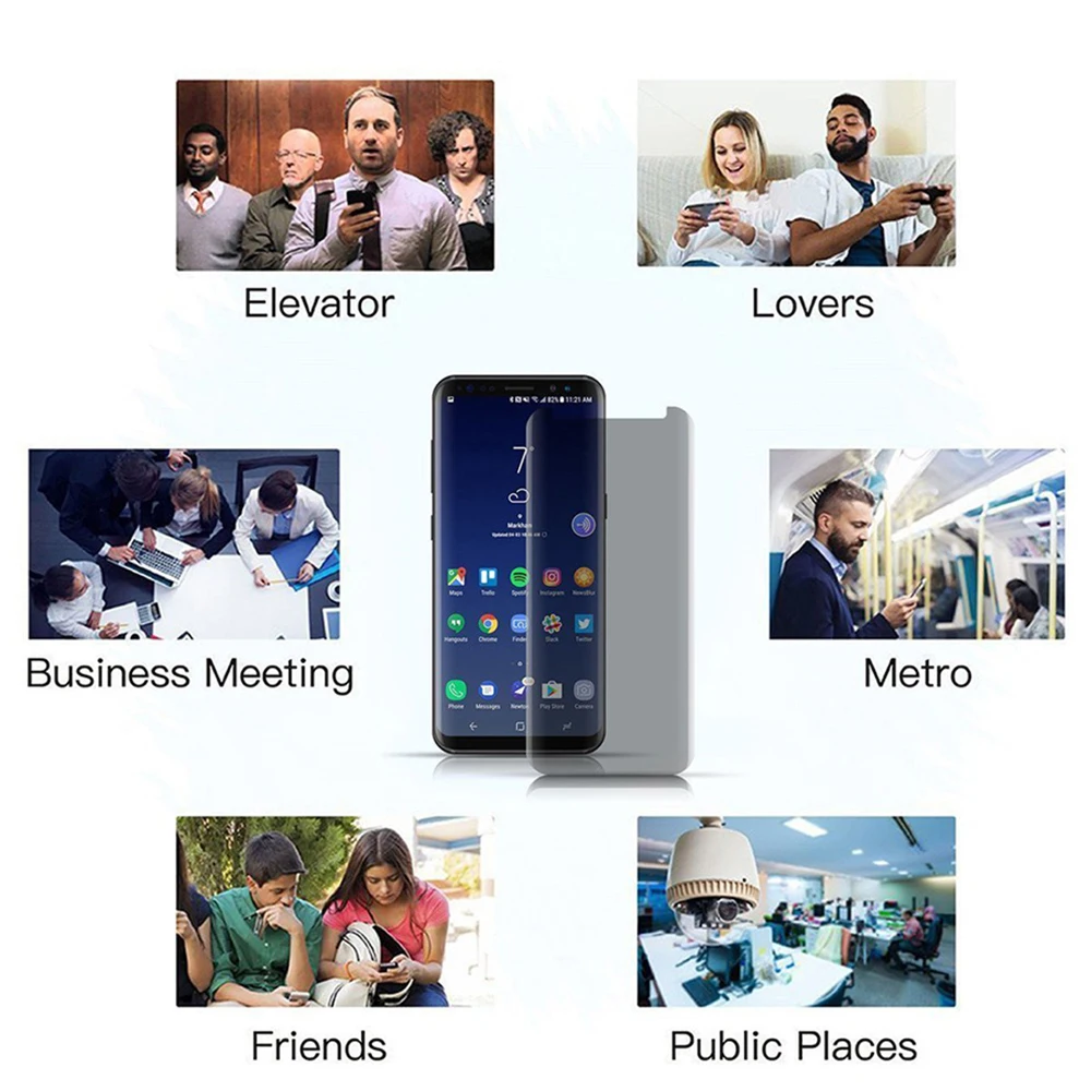 Закаленное стекло для Samsung Galaxy S9 S8 Plus note 8 Note9 защита экрана от подглядывания 3D