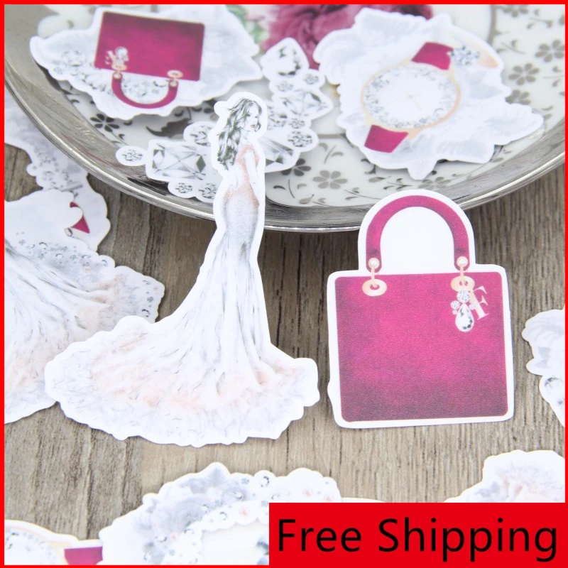 20 pcs Dress luxury jewelry personalized scrapbook Stickers scrapbooking material sticker happy planner craft Diary | Дом и сад