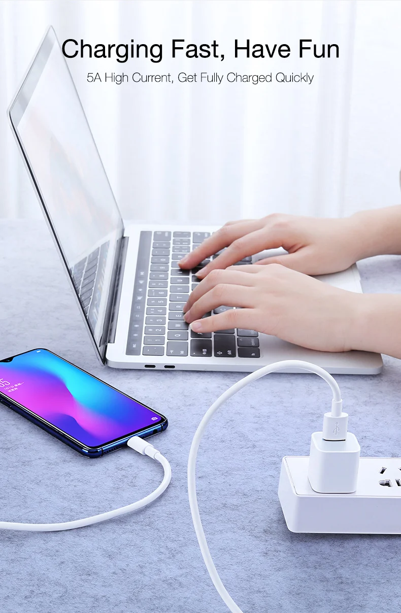 Кабель Cafele 5A для быстрой зарядки type-C для huawei mate 20 P20 Pro Xiaomi Mix 2 2S Quick Charge USB кабель для samsung S9 OnePlus 6