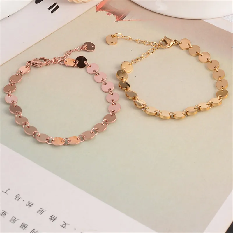 Женский винтажный браслет Martick золотистый/розовое золото/серебристый с цепочкой