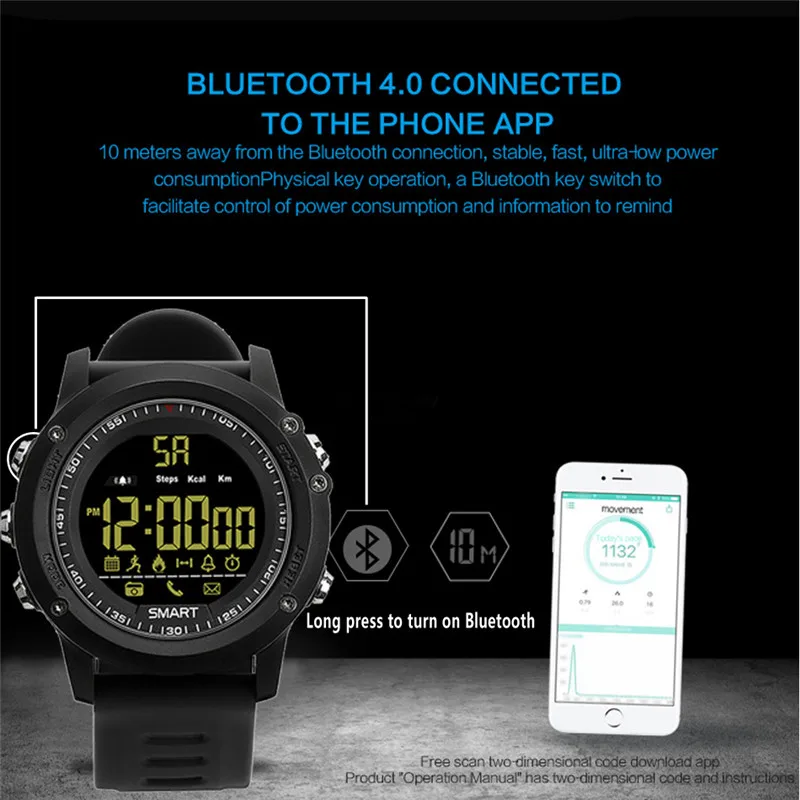 BANGWEI Smart Watch Sport шагомер Водонепроницаемый IP68 Bluetooth Для мужчин цифровые часы