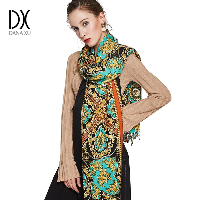

Women Fashion Winter Scarf Cashmere Warm Plaid Pashmina Scarf Luxury Brand Blanket Wraps Female Scarves And Shawls 2016