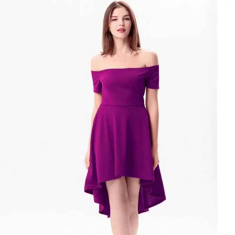 Платье женское кружевное однотонное с коротким рукавом лето размера плюс |