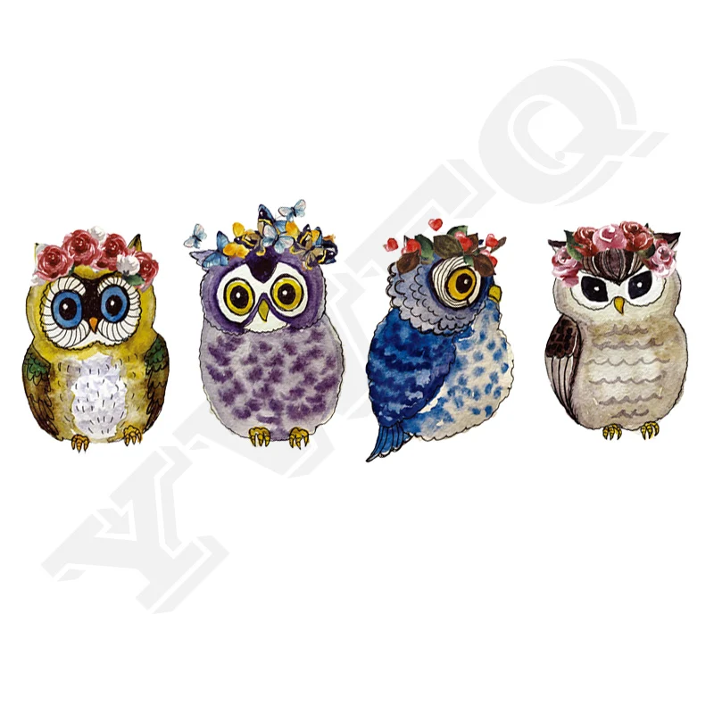 Набор из 4 шт. нашивки в стиле акварели Значки для одежды моющиеся новый дизайн