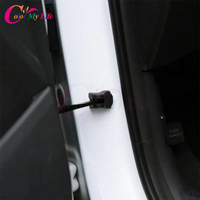 4 шт./компл. ABS черный защитный ограничитель двери автомобиля крышка Стикеры для