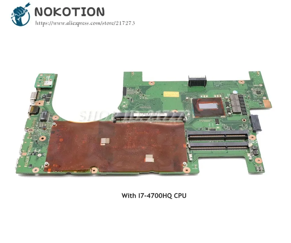 NOKOTION материнская плата для ноутбука ASUS G750JW G750JS G750JM G750JH G750JX G750J G750 REV 2,1 Материнская плата I7-4700HQ Процессор DDR3L