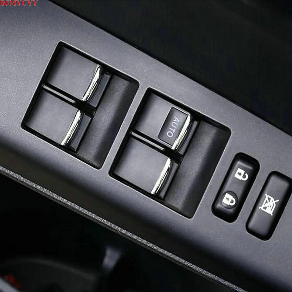 

BJMYCYY 7PCS/SET Car ABS window lift buttons decorate sequins for Toyota camry 2013 2014 2015 2016 2017 accessories