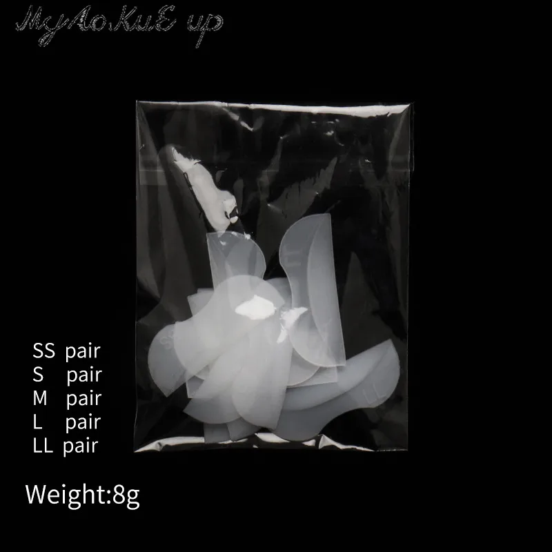 White Opp 10 шт./5 пар, химическая завивка ресниц, бигуди для ресниц, подтягивающие локон, силиконовые подушечки для ресниц, удлиняющие, лифтинг, защита для завивки, патч SS/S/M/L/LL - Цвет: White Opp