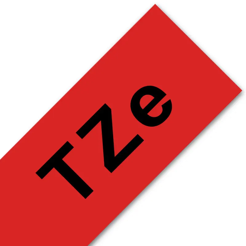 black on red TZe231 стандартная ламинированная пленка 12 мм x 8 м Совместимость для Brother P-touch TZe ленты черный на белом принтере ленты TZe-231 производитель этикеток - Цвет: black on red