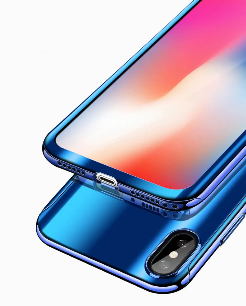 360 Degrees Luxury Full Body Mirror Tempered Glass Case For iPhone 11 Pro Max XS XR X 8 7 6 6S Plus Plating Hard PC Slim Cover