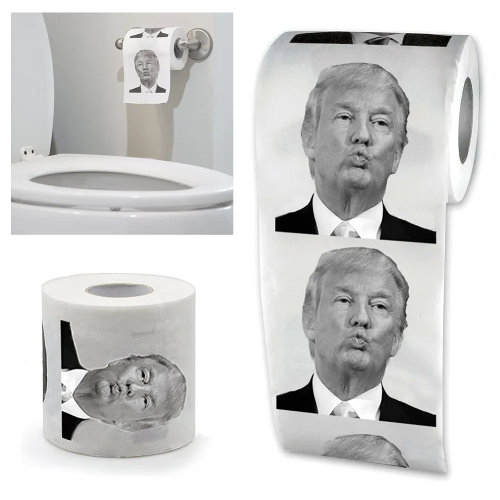 Популярные забавные маленькие рулоны туалетной бумаги Дональд Трамп/холлари
