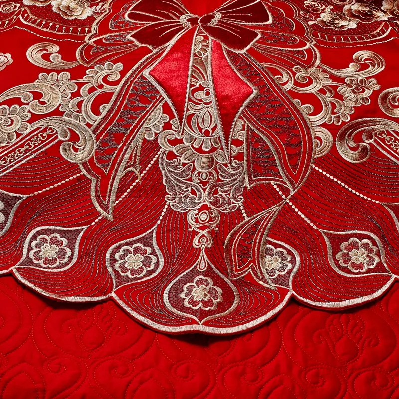 Роскошный свадебный комплект постельного белья из египетского хлопка с вышивкой