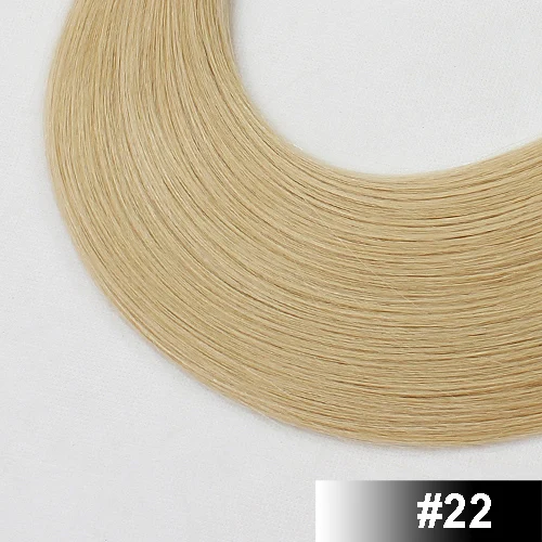 #22 FOREVER HAIR 100 г/шт. 20 дюймов Натуральные Человеческие вплетаемые волосы Remy, Натуральные Прямые Волосы для наращивания, пучок уток, платиновый блонд, пряди - Цвет: #22